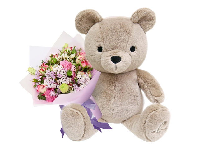 Florist Gift Set - agnès b. Lapin Plush With Flower Bouquet A16 - VAB0213B1b Photo