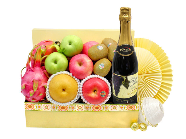 Mid-Autumn Gift Hamper - Mid Autumn Fancy Sparkling Wine Delicate Fruit Hamper FH205 - L139603 Photo