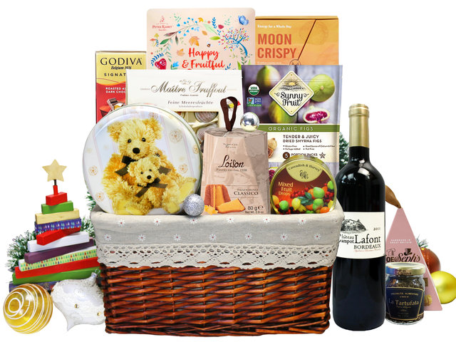 Wine n Food Hamper - Christmas Fancy Permium Picnic Gift Hamper L10 - L36671399 Photo