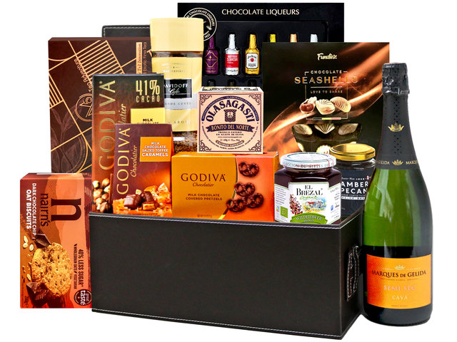 Wine n Food Hamper - Premium Chocolate And Food Gift Hamper FH19 - L76600459 Photo