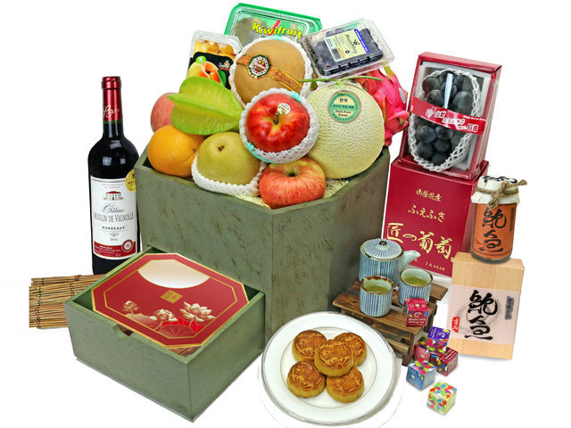 中秋果籃Hamper - 中秋節半島月餅禮籃 M68 - L76608093 Photo